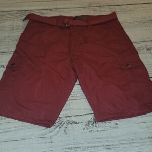 Men's Red Cargo Shorts